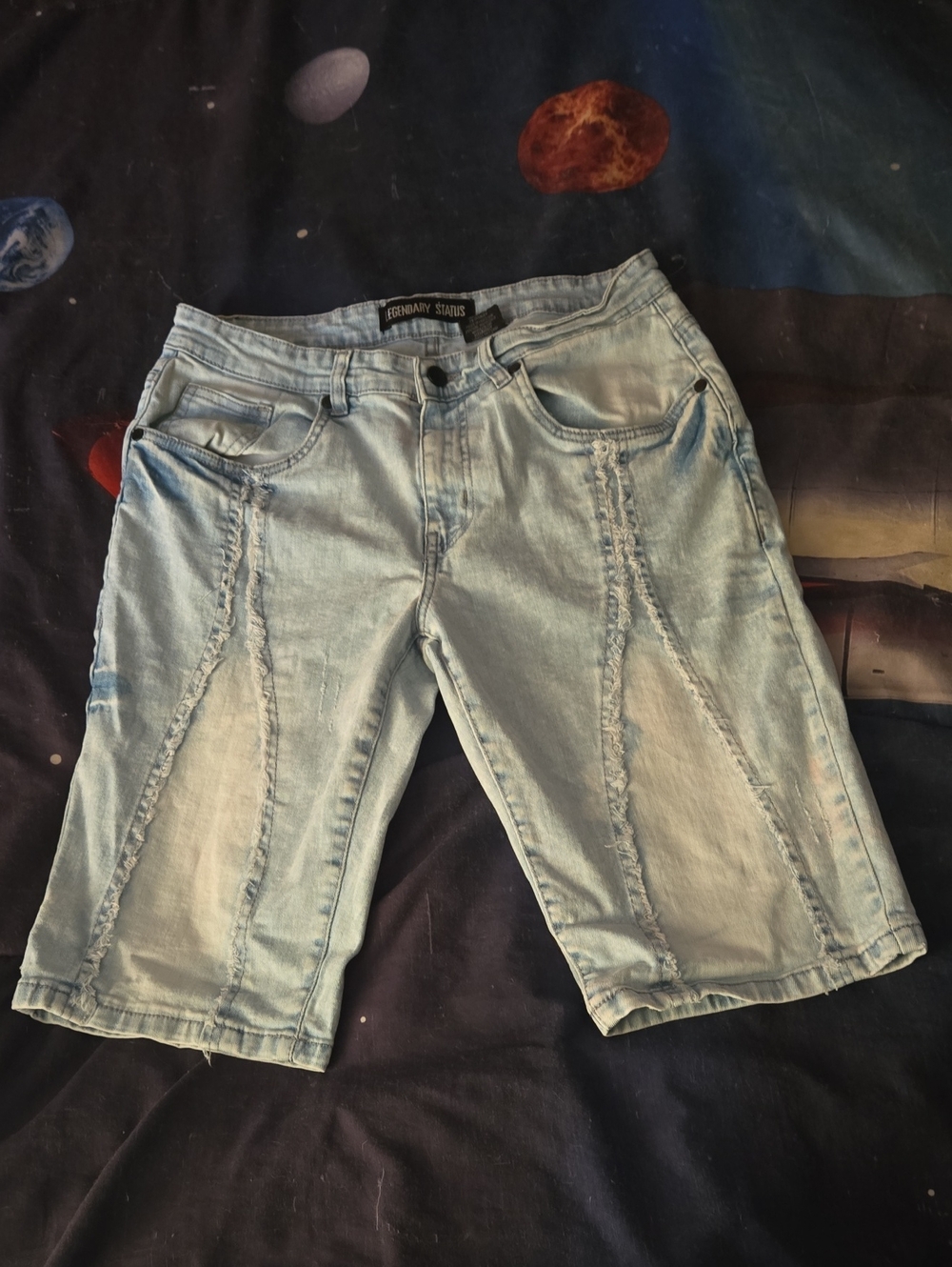 Light Wash Jean Shorts for Men -